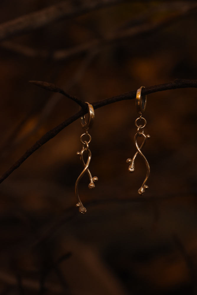 A photo of sterling silver earrings